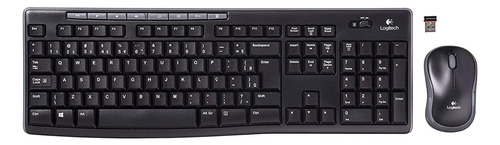 Combo Teclado E Mouse Sem Fio Logitech Mk270 Teclas Mídia