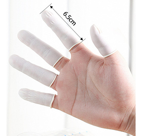 - 300x Cunas Desechables De Látex Para Dedos Guantes
