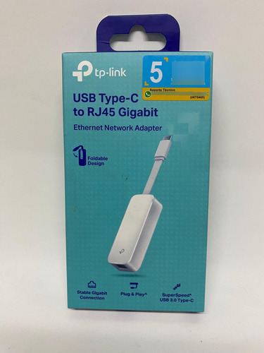  Adaptado Usb C A Rj45 Ethernet Gigabit Tp-link Ue300c