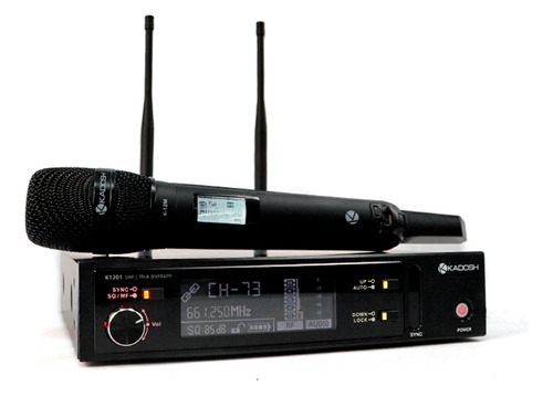 Microfone Sem Fio Digital Bastão Pro Uhf K1201m Kadosh Preto