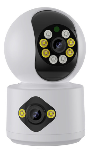 Camara Seguridad Ip Lente Dual Domo Wifi Full Hd Motorizada Color Blanco