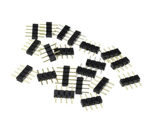 01 Emenda Conector Macho Fita Led 4 Pinos Rgb 5050 E 3528
