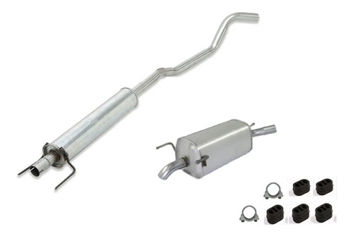 Kit Silencioso Escapamento Corsa Hatch 2007 08 09 10 11 12 