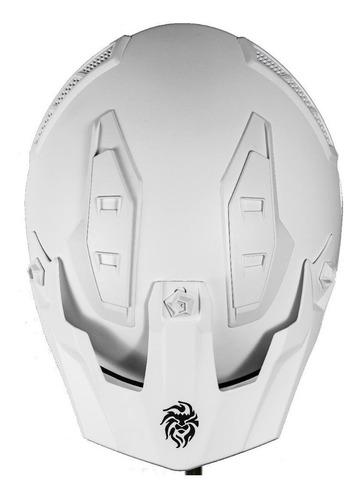 Imagen 2 de 5 de Casco Para Motociclista Kov Rocko Blanco Retro Certificado Color Blanco Tamaño Del Casco L