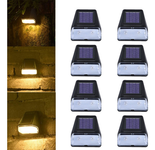 Mini Lámpara De Pared Solar Para Jardín, 8 Piezas, Luz Guía