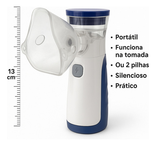 Inalador Nebulizador Mesh Pafesa Tech Portátil Silencioso Potente Ultrassónico Adulto Bebe Criança A Pilha Ou Usb Tomada
