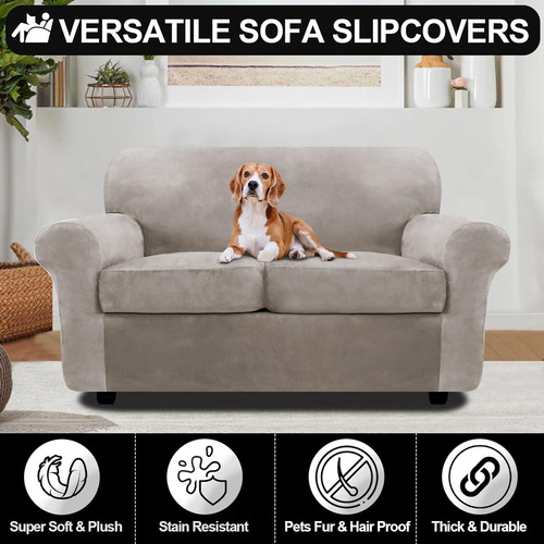 Funda De Sofá De Terciopelo Perros, Fundas Elásticas ...