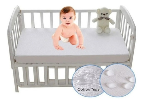 Protector De Cama Cuna Para Bebe Cubre Colchón Impermeable