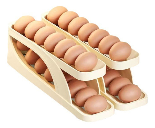 2 Cajas De Almacenamiento Deslizantes Para Estante De Huevos