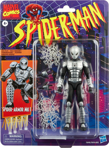Figura Marvel Legends Retro Collection Spider-armor Mk 1