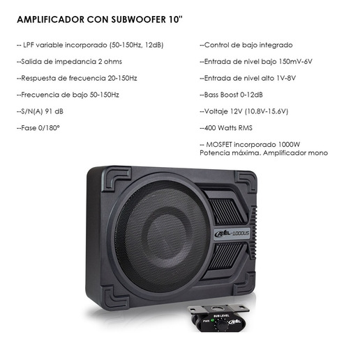 Imagen 6 de 6 de Subwoofer Amplificado 10'premium Puerto Aire Axel Bysteelpro