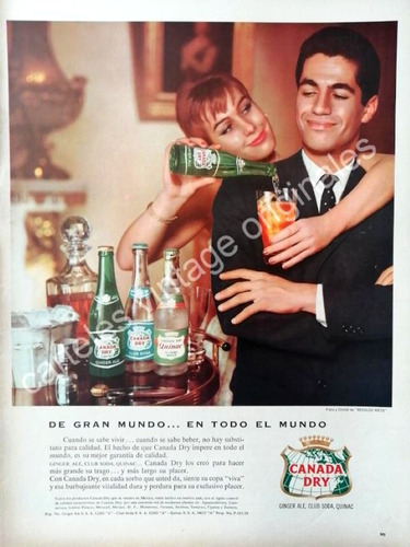 Cartel Retro Refresco Canada Dry. Spur Y Ginger Ale 1959 /3