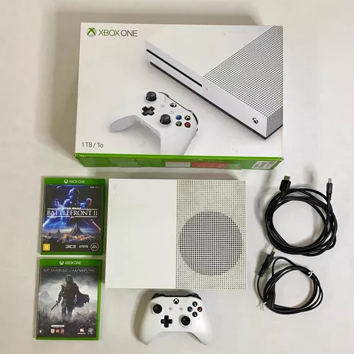 Xbox One S 1tb Seminovo + 2 Jogos Físicos Garantia E Nf