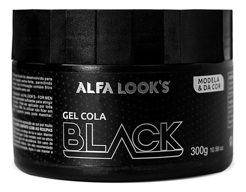 Gel Cola Black Com Pigmento Alfa Look's 300g