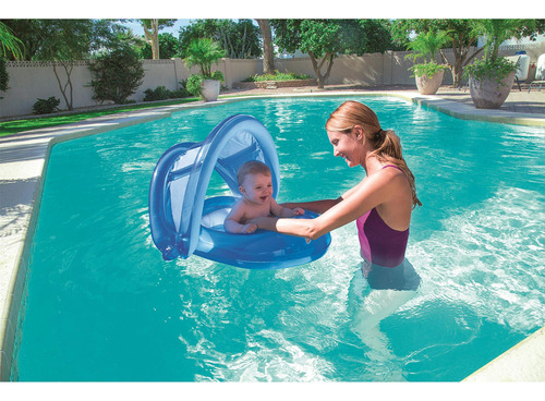 Flotador Anti-uv Para Bebé En Piscina H2ogo Bestway Azul M