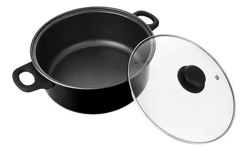 Set De Ollas Antiadherente Negras 7 Piezas