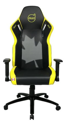 Cadeira Gamer Cities Vancouver Preto Amarelo Até 100kg Dazz