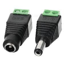 Conector De Corriente 12v Dc Cámara Cctv Macho O Hembra