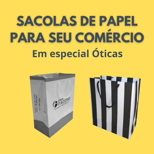 250 Sacolas 1 Cor De Papel 18x22x9cm