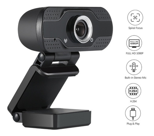Imagen 6 de 10 de Cámara Web Full Hd 1080p Usb Con Micrófono