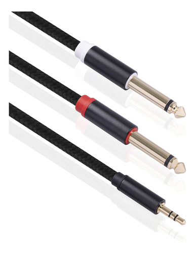 Conector Jack Estéreo De 3,5 Mm A 2 Cables De Audio Mono 2m
