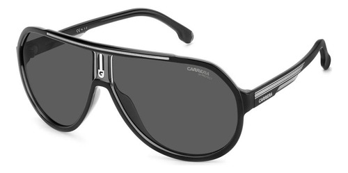 Lentes De Sol Carrera 1057/s 08am9 Negro Polarizados Hombre Varilla Negro/blanco Armazón Negro/blanco Diseño Piloto