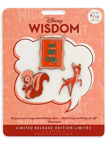 Disney Wisdom Pin Set  Bambi Edición Limitada 8/12