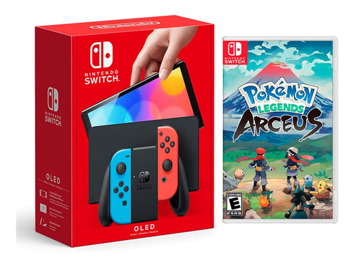 Consola Nintendo Switch Oled Neon + Pokémon Legends Arceus