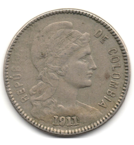 Colombia 1 Peso 1911 A. M. Papel Moneda