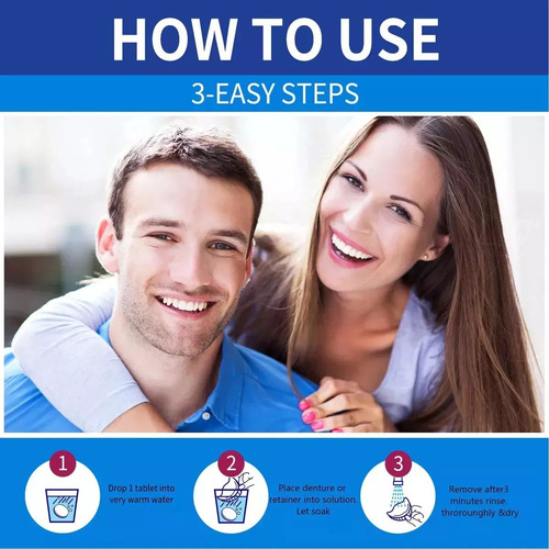 100 Comprimidos Para Limpeza De Dentaduras Que