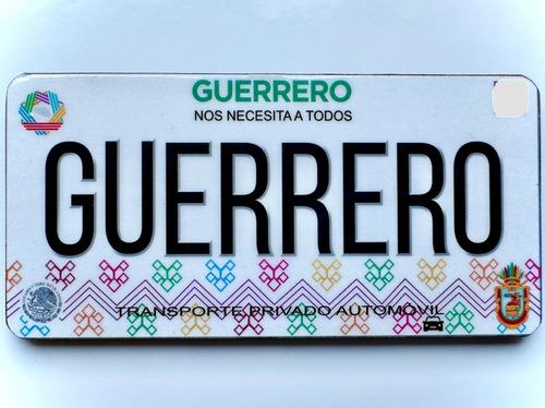 Guerrero Imán Refrigerador Nevera Placa Vehicular Souvenirs