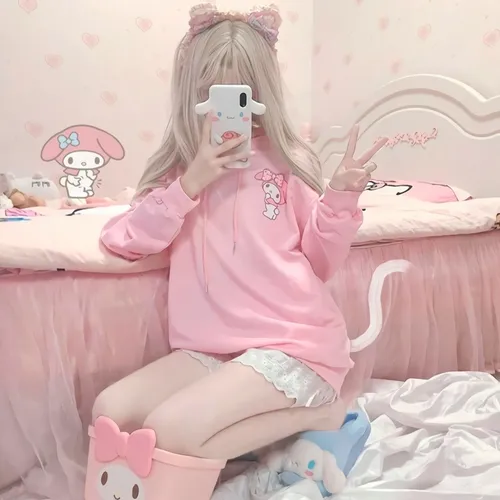 Buzo De Algodon Rosa My Melody Kawaii Japon Aesthetic MercadoLibre