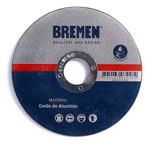 Disco Corte Bremen Plano 115 X 1 Metal Chapa Amoladora 7416