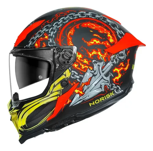 Capacete Norisk Rock Mortal Kombat Scorpion +viseira 56
