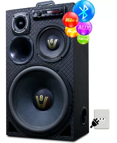 Caixa de Som Bob Esponja 45L Selada + Subwoofer Magnum Bass + MP3