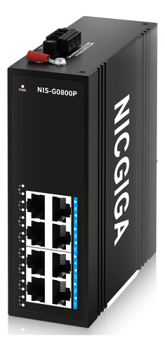 Nicgiga Conmutador Industrial Gigabit Poe De 8 Puertos Con C