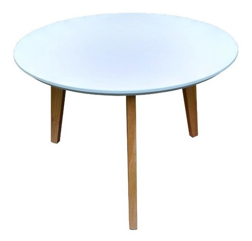 Imagen 1 de 7 de Mesa Ratona Redonda Laqueado Combinado, Escandinava