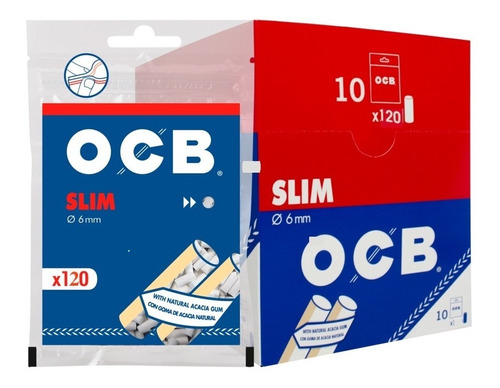 Filtro Ocb Slim Caja De 10 Bolsas Con 120 Unidades 