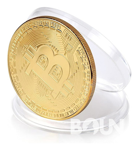 Bitcoin Moneda Edición Limitada Metálica + Funda Protectora