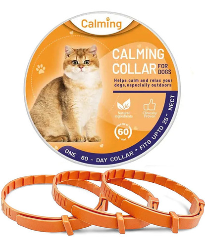 3×collar Calmante Antiestrés Para Gatos, Feromonas Ajustab