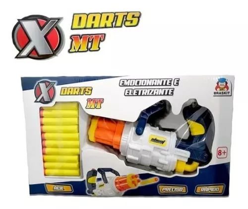 LANÇADOR METRALHADORA BRINQUEDO PISTOLA X DARTS MT INFANTIL 0607