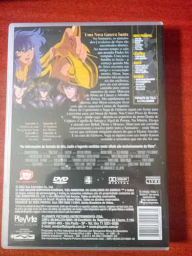 Dvd Cavaleiros Do Zodíaco Hades: A Saga Do Santuário Vol.1 2
