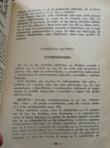 La Cría De Conejos: Reproducción, Alimentación, Engorde (Usado)