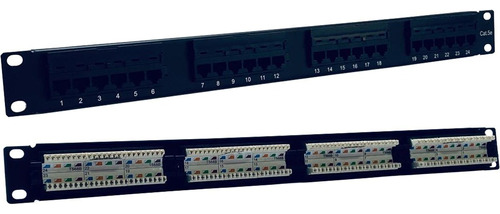 Patch Panel Categoria 5e 24portas Certifica Rede