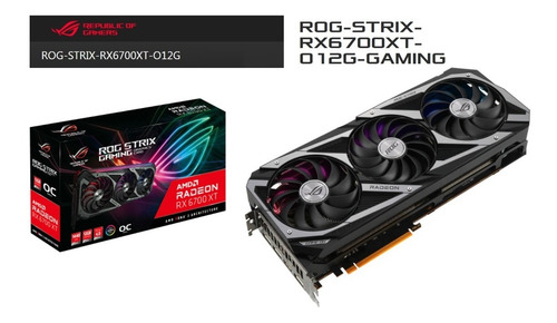 Imagen 1 de 4 de Tarjeta De Video Asus Rog-strix Rx6700xt Oc 12gb Gddr6 Pcie4