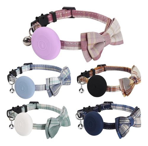 Collar Para Mascotas Con Soporte Localizador De Pajarita En