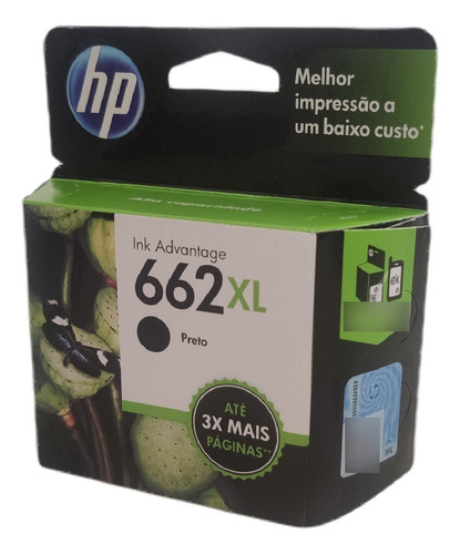 Cartucho De Tinta Hp 662xl Cor Preto Do 6.5 Ml