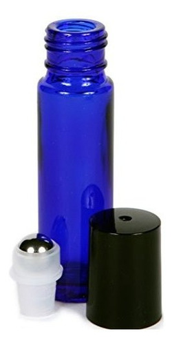 Vivaplex, 24 Botellas Enrollables De Vidrio Azul Cobalto De