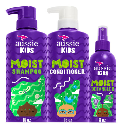 Pacote De Cuidados Com O Cabelo Aussie Kids Shampoo E Condic