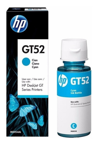 Imagen 3 de 5 de Tinta Hp Gt52 Cyan Original M0h54al Deskjet Gt5820 410 415